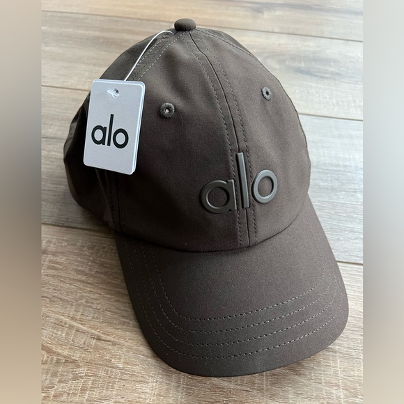 Alo Yoga Performance Off Duty Cap One Size Adjustable Espresso New With Tags $68 - Picture 4 of 8